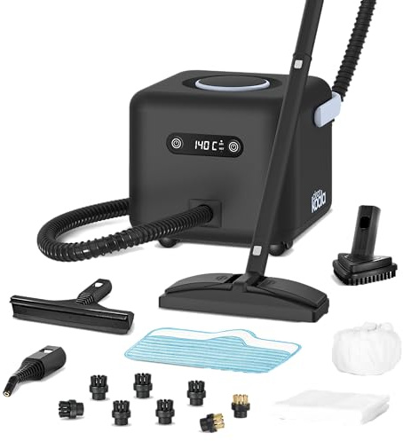 Cleankoala Dampfreiniger Multifunktion 1500W – 4 Bar Hochdruck Dampf, Schnelle Aufheizung, 21 Zubehörteile, Lange Laufzeit, Für Boden, Bad, Küche, Teppich & Auto – Chemiefreie Tiefenreinigung