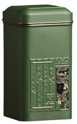 Barattolo per tè in metallo stile vintage, barattoli vuoti in latta metallica, organizer per tè sfusi in stile cinese retrò (verde, L)