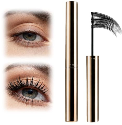 Ultra-Fine Lengthening Waterproof Quick-Dry Mascara, 2026 Upgrade Black Mascara for Fine Short Lash Older Women, Slim Brush Length Volumizing 3D Curling Eyelash Lashes Mascaras (Black)