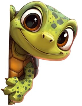 Pack de 2 pegatinas para coches, camiones, motocicletas, paredes, ventanas, PVC, 10 x 14 cm, diseño de tortuga