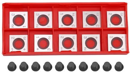 Insertos de carburo para cepilladora, cortadores cuadrados de carpintería de 14 mm, paquete de 10 cuchillas de carburo de 14 x 14 x 2,0 mm para madera dura, madera blanda, MDF