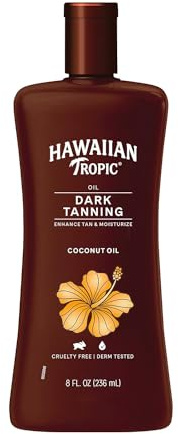 Hawaiian Tropic Dark Tanning Oil 8oz (3 Pack) by Hawaiian Tropic