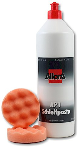 AllorA NEU Schleifpaste AP1 Schleifpolitur Politur erzeugt tiefen Glanz inkl. 2 x Polierpad 80mm