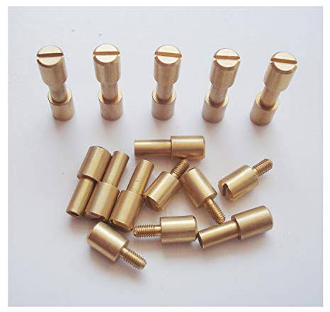corby boulons fasteners,10 séries/lot, edc couteaux tactiques lock rivet, fabricant vis à vis de fixation bricolage poignée (brass)