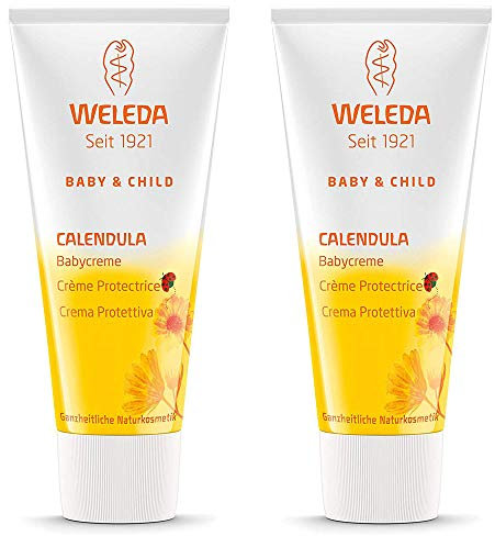 2 x Weleda Ringelblume Schutzcreme für Windelwechsel - 75 ml - Ringelblume Baby - 2 Packungen à 75 ml