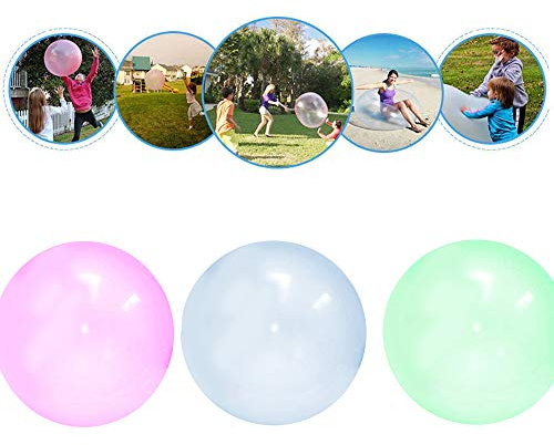 3 Stücke Aufblasbare TPR Blase Ballons Reißfeste Ballons Stretch Firm Ball zu 50 cm / 20 zoll, Für Spielen Im Freien und Ideal für Jungen und Mädchen (3 PCS)