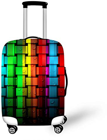 Elastisch Kofferhülle, DOTBUY 3D Reise Kofferschutzhülle Gepäck Cover Reisekoffer Hülle Schutz Bezug Schutzhülle Waschbare Reisetasche Kofferbezug (Farbe G,XL (30-32 Zoll))