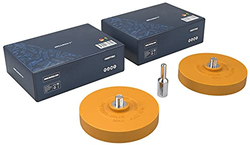HASKYY 2X Folienradierer Set mit 1x Adapter zum Professionellen Entfernen von Folien und Kleberesten am Fahrzeug, Auto oder Motorrad