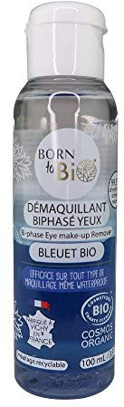 BORN TO BIO Démaquillant Biphasé Yeux Bleuet Bio Certifié Ecocert, Transparent, 100 ml