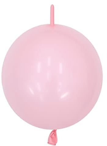 IN-JOOYAA Palloncino con collegamento in lattice Rosa tenero da 6 pollici 100 pezzi Palloncino collegabile rapidamente per la decorazione di feste