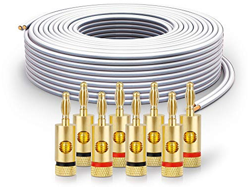 PureLink Lautsprecherkabel Boxenkabel OFC 2x2,5mm² 25m mit Bananenstecker