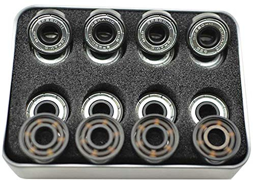 Pvczool 16 Pezzi Seria 608 ABEC-11 6 Sfere in Ceramica Cuscinetti Skateboard Cuscinetti a rotelle Pattino a rotelle Pattini di ghiaccio Lunghi Cuscinetti Skateboard