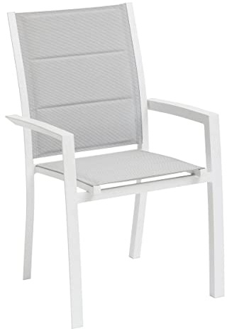 Hespéride - Stapelbarer Gartensessel Allure Glacier & Weiß