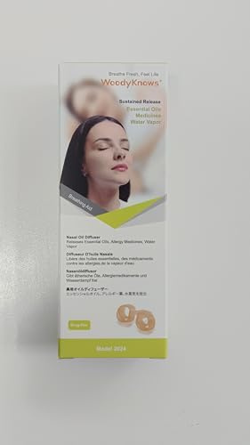 WoodyKnows Modell 2024 Nasendiffusor für ätherische Öle │ Sinus-Dampfinhalator │ persönliche Aromatherapie │ Spray-Buddy │ Dampfberuhigungsmittel │ Nasendilatator (S 3er-Pack)