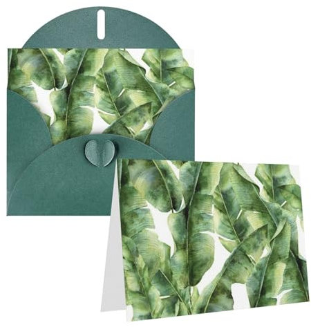 Geburtstagskarten mit Umschlägen, Aquarell, Banane, Pflanze, Hochzeitskarten, Trauerkarten, Thinking Of You-Karten, Notizkarten, Dankeskarten, blanko, innen für alle Anlässe
