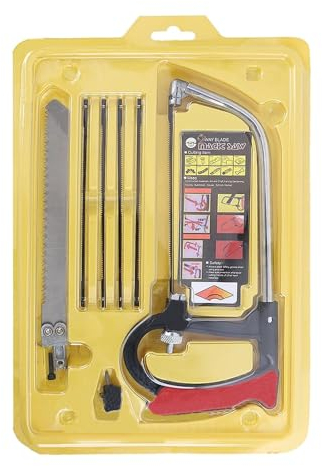 NCCHDZSW Set di Seghe a Mano Set di Seghetti Multifunzione Universale Mini Seghetto per Seghetto in Acciaio Hss con Lame Intercambiabili Mini Sega a Mano per Tagliare Legno Tubi in PVC vetro