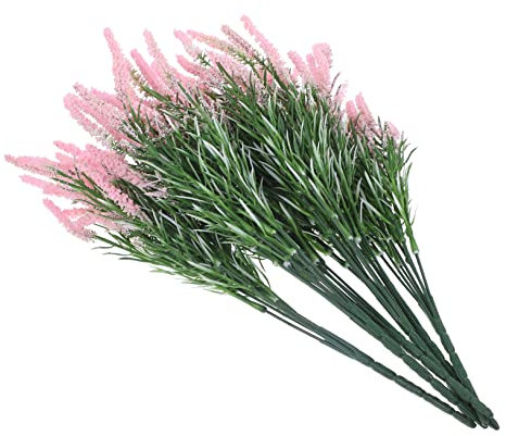 STOBAZA 6stücke Kunstlavendel Blumen Realistische Uv-beständige Deko Für Hochzeiten Garten Und Zuhause Künstliche Pflanzen Für Balkon Wohnzimmer Und Büro