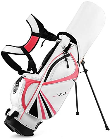 VDLLQYN, Golftasche – leichte Sunday-Golftasche mit Riemen und Ständer u2013, leicht zu tragende Golftasche u2013 Golf-Standtasche for die Driving Range,Golf Tasche.(Pink,38.6 * 12.2inch)