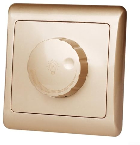 LED Dimmer Switch for Dimmable LED, Halogen, Incandescent Lights, Provides flexibility for various lighting needs(Gold)