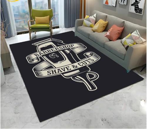 SHAOPENGA Tapis De Salon De Coiffure Signe Crâne Tapis Vintage pour La Maison Salon Tapiscanapé Paillasson Tapis Tapis De Sol Antidérapant 80X150Cm