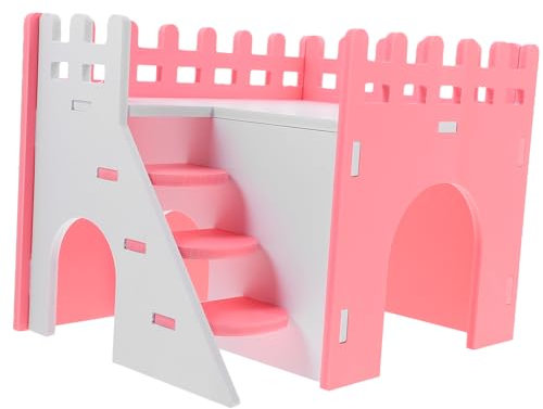 FONDOTIN Meerschweinchen Haus Aus Stabilem PVC Mit Rampe Als Hideout Und Spielzeug Für Kleine Tiere Als Schlafplatz Und Versteck