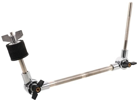 HONITANO Soporte para Platillos Splash con Abrazadera de Rack para Batería Extensión Metálica Resistente para Montaje de Cowbell Accesorio Multiángulo para Kit de Jazz y Percusión Espacio y