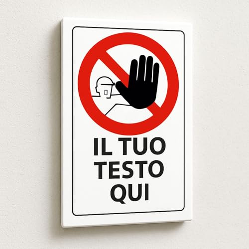 Mr Pubblicità - Cartello alt - Vietato l’Accesso - Personalizzato, 30x21 cm, Testo e immagine Personalizzabile - Per uso esterno o interno - Adatto alle intemperie (ALT)