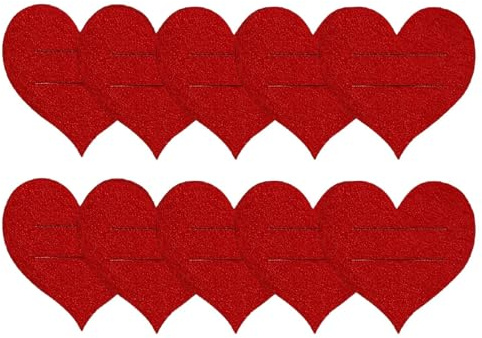 Besteck-Organizer, 10 Stück Herz-Bestecktaschen – Filz-Besteckhalter für Party – für Hochzeit, Geburtstag, Muttertag, Verlobung, Valentinstag