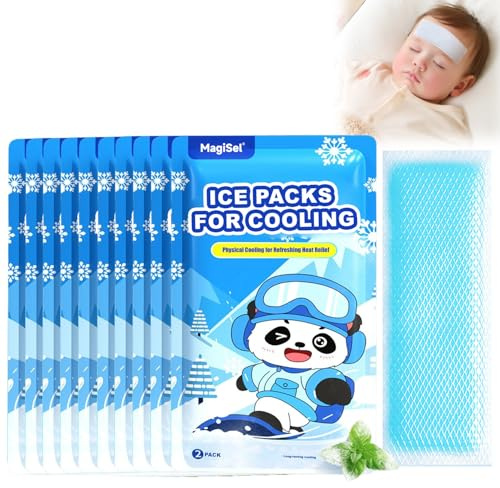 Parches De Gel De Enfriamiento, Bolsa Gel Frio, Parchess Des Refrigeració, Gels Parches Antigolpes Calor Frío, Tiritas Enfriamiento Fiebre, Refrescas En Verano, Refresca 20 Pcs