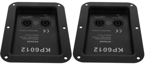 Cabilock 2 Pezzi Terminali Scatola di Giunzione Altoparlanti in Ferro Resistente, Pannello di Cablaggio Subwoofer Compatibile Stage Box 612, Connettore Cavo per Casse Acustiche Morsettiera