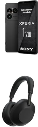 Sony Xperia 1 VIII - Pantalla OLED HDR FHD+ de 6,5 19,5:9 120Hz, Triple cámara con Nuevo teleobjetivo, Xperia AI, Batería 2 días, Audio 3,5 mm, Dual SIM, Negro Grafito + WH1000XM6