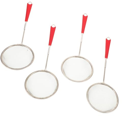 GETAJGHSD Set 4 Pezzi Cucchiaio per Schiuma Birra in Acciaio Inossidabile e Plastica Argento, Mantiene la Presentazione e Previene Fuoriuscite, per Bar Affollati e Fiere