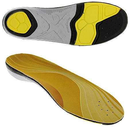 Bama Outdoor Sport, Einlegesohlen für alle Sport-, Wander- und Trekkingschuhe, Unisex, Gelb/grau/Schwarz, 35/36