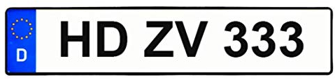 Standard PKW EU Kennzeichen 520x110mm