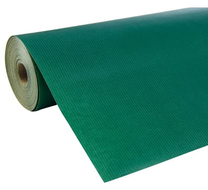 Clairefontaine 507550C Rolle Geschenkpapier (50 x 0,7 m, spezielle Breite, Kraftpapier, strapazierfähig) 1 Stück grün