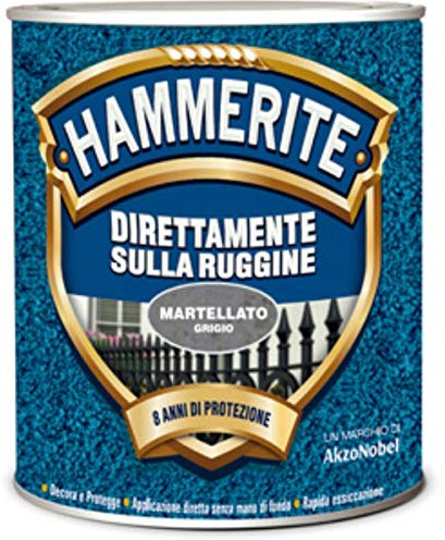 Hammerite, Smalto Ruggine Martellato, 750 ml, Bianco Ghiaccio