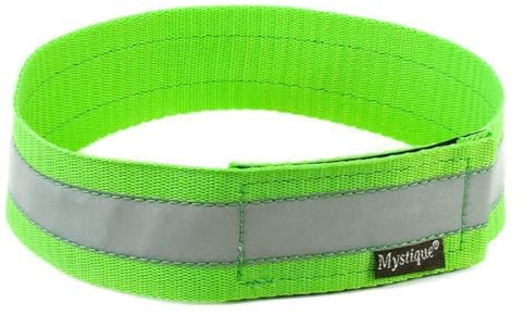 Mystique Signalhalsband mit Klettverschluss Reflexhalsband 60cm Neon grün