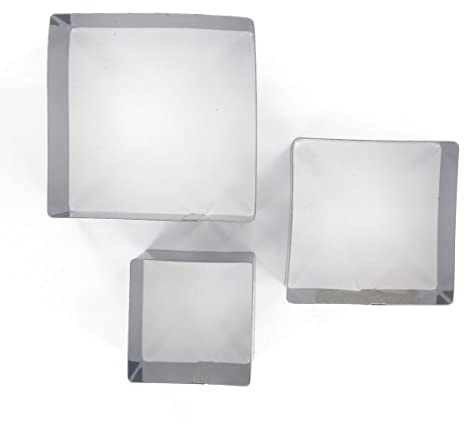 Fackelmann Gebäckausstecher quadratisch, Stahl, Silber