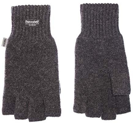 EEM Damen Halbfingerhandschuhe, weiche Wolle, Thinsulate Thermofutter, Halbfinger