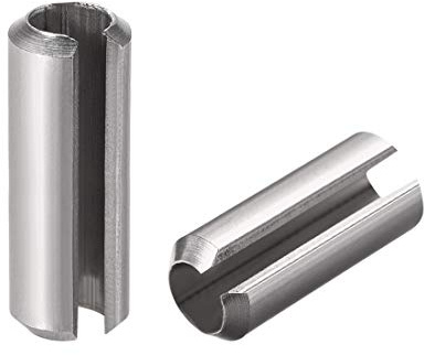 sourcing map Federbolzen mit Schlitz, M8 x 25 mm, 304 Edelstahl, Spaltfederstifte, einfarbig, 10 Stück
