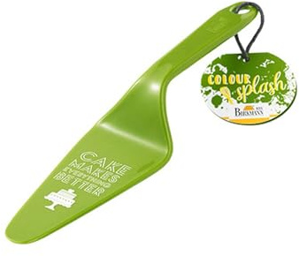 Birkmann, Colour Kitchen Tortenheber, Grün, Kunststoff, mit Spruch, 26 x 6 cm, spülmaschinengeeignet, 429796
