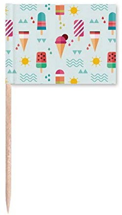 Sun Mountain River Popsicle Sweet Helado Palillo de Dientes Marcador para decoración de fiesta