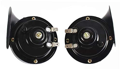2 Stück Train Horn, Lautsprecher Auto Zug Hupe 12V für Auto, Drucklufthorn Fanfare Fahrradhupe, Elektrisch Super Horn für Motorrad LKW Cars Boot Universal Wasserdicht 300DB (Schwarz)