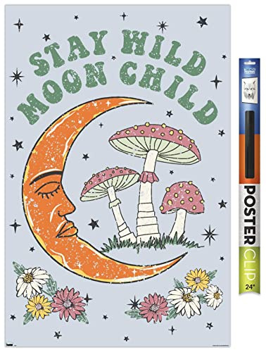 Trends International Stay Wild Moon Child Wall Poster, 22.375 x 34, Poster & Clip Bundle