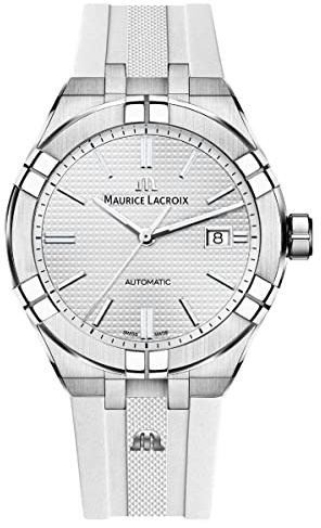 Maurice Lacroix Aikon AI6008-SS000-130-2 Automatik-Gummiband, silberfarbenes Zifferblatt
