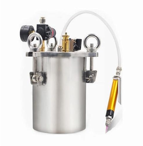LeTkingok Manual High Precision Glue Dispenser, High Flow Dispensing Valve 1/2/3L Stainless Steel Pressure Tank Simple Dispensing Machine (2L)