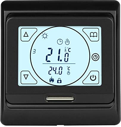 E91 Digital-Thermostat Raumregler mit Touch-Display und EXT. Sensor 10kOhm, für Fußbodenheizung elektrisch & wassergeführt