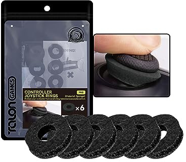 TALONGAMES Joystick Rings, Aim Assist Target Motion Control Compatible with PS4, PS5, Xbox Series X/S, Xbox One, Xbox 360, Switch Pro and Scuf Controller (Black - Hard - 8H)