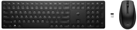 HP Inc HP 655 - Tastatur-und-Maus-Set - kabellos - 2,4 GHz - QWERTZ - Deutsch - Schwarz - für Pro x360 Fortis 11 G9 Notebook, ProBook 445 G9 Notebook Marca