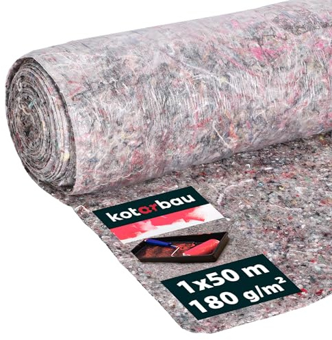 KOTARBAU® Telo di copertura per pittore, 1 x 50 m, 180 g/m², in tessuto non tessuto con protezione contro le perdite, in HDPE